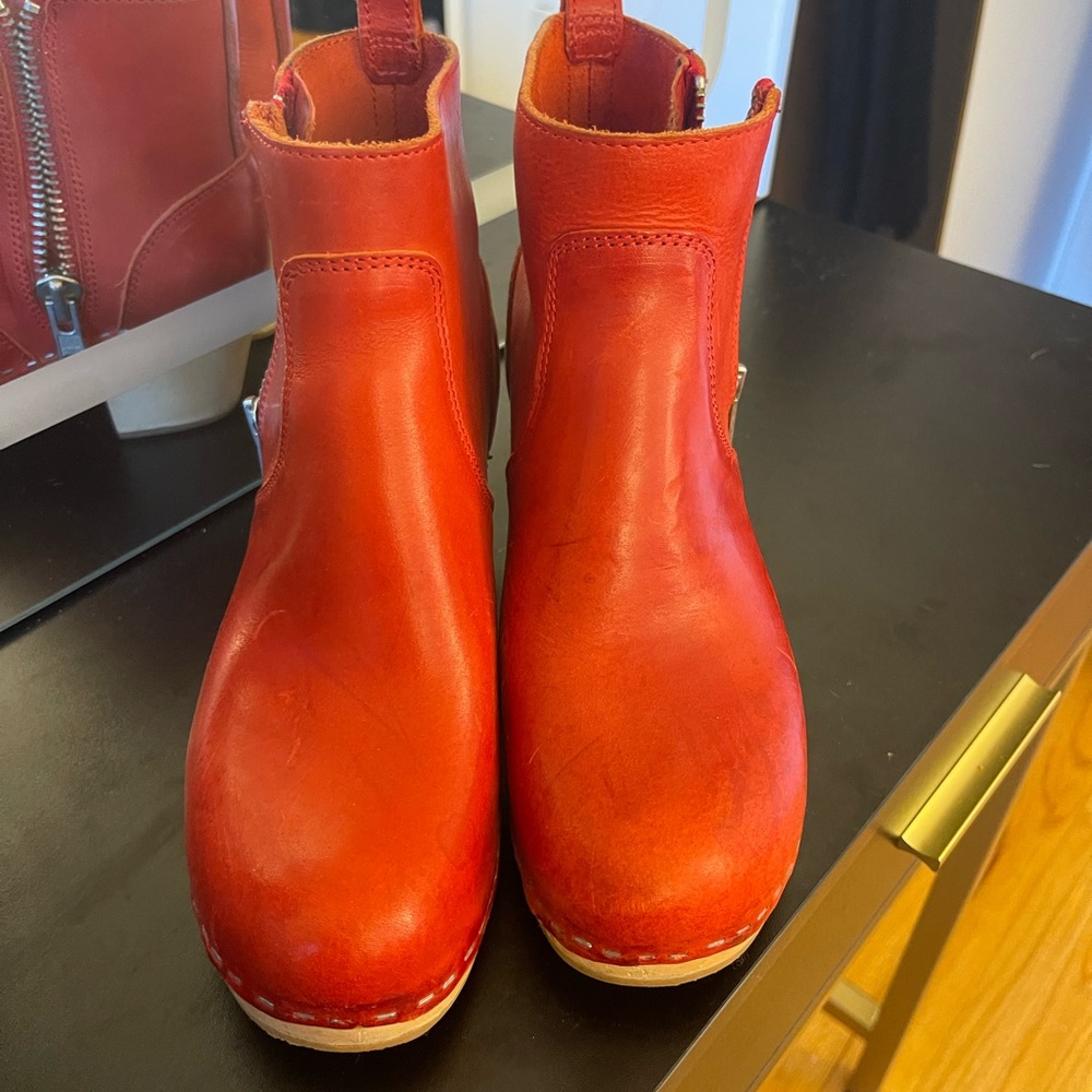 Red Swedish Hasbeen Boots